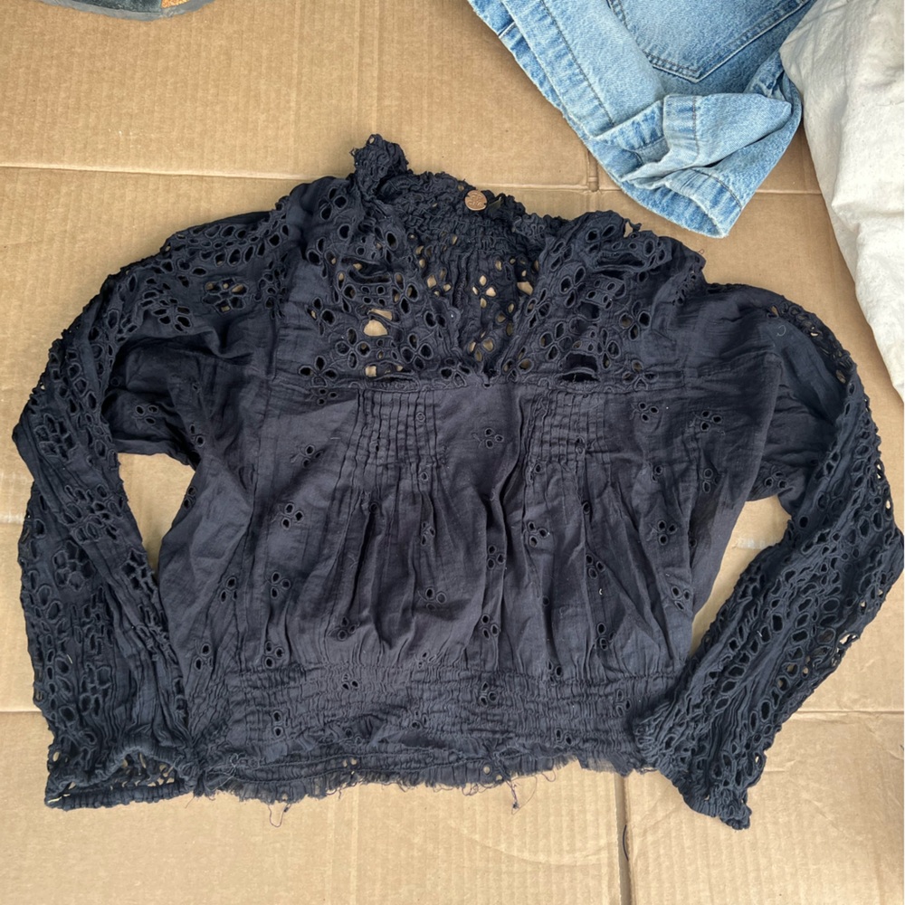 Free People One eyelit top
